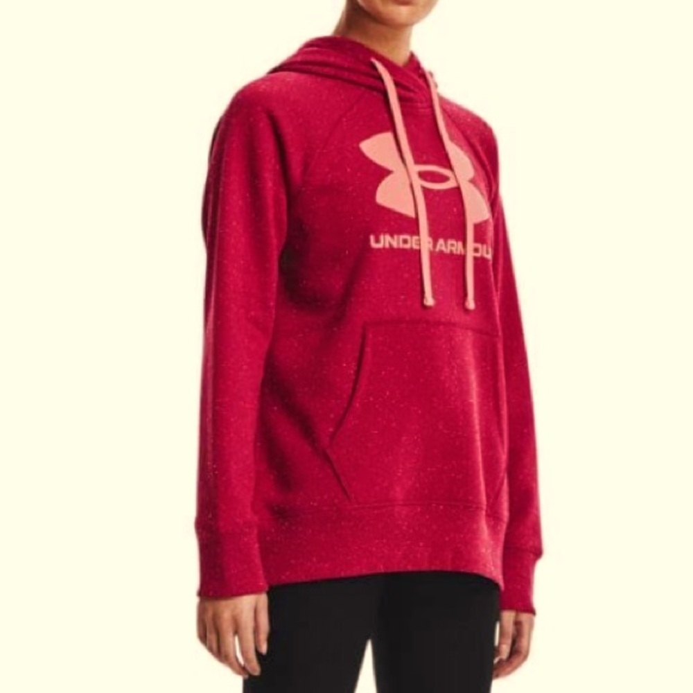 UNDER ARMOUR Rival Fleece Speckled Hoodie ~  NWT